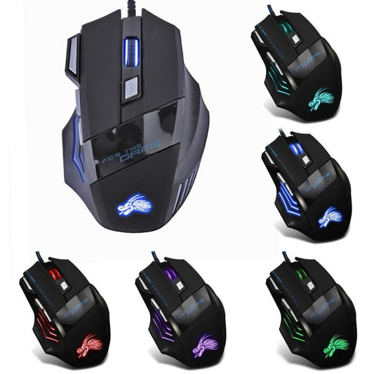 Wired Gaming Mouse 5500DPI 7-Color LED Backlight Optical Mouse Gamer U
 
 
 
 
 
 
 
 
 
 Features:
 
 Ultra-precise Scroll Wheel.
 
 Optical technology works on most surfaces.
 
 Ergonomically designed, long-term use without fatigue.
10Game ChangerGame ChangerWired Gaming Mouse 5500DPI 7-Color LED Backlight Optical Mouse Gamer USB 7 Buttons PC Gamer Computer Laptop Desktop Mice