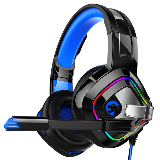 Gaming headset
 Plug type: straight plug type
 
 Headphone category: headset
 
 Model: A66
 
 Type: Colorful glare headset
 
 Headphone output sound source: PC computer
 
 Wired h10Game ChangerGame ChangerGaming headset